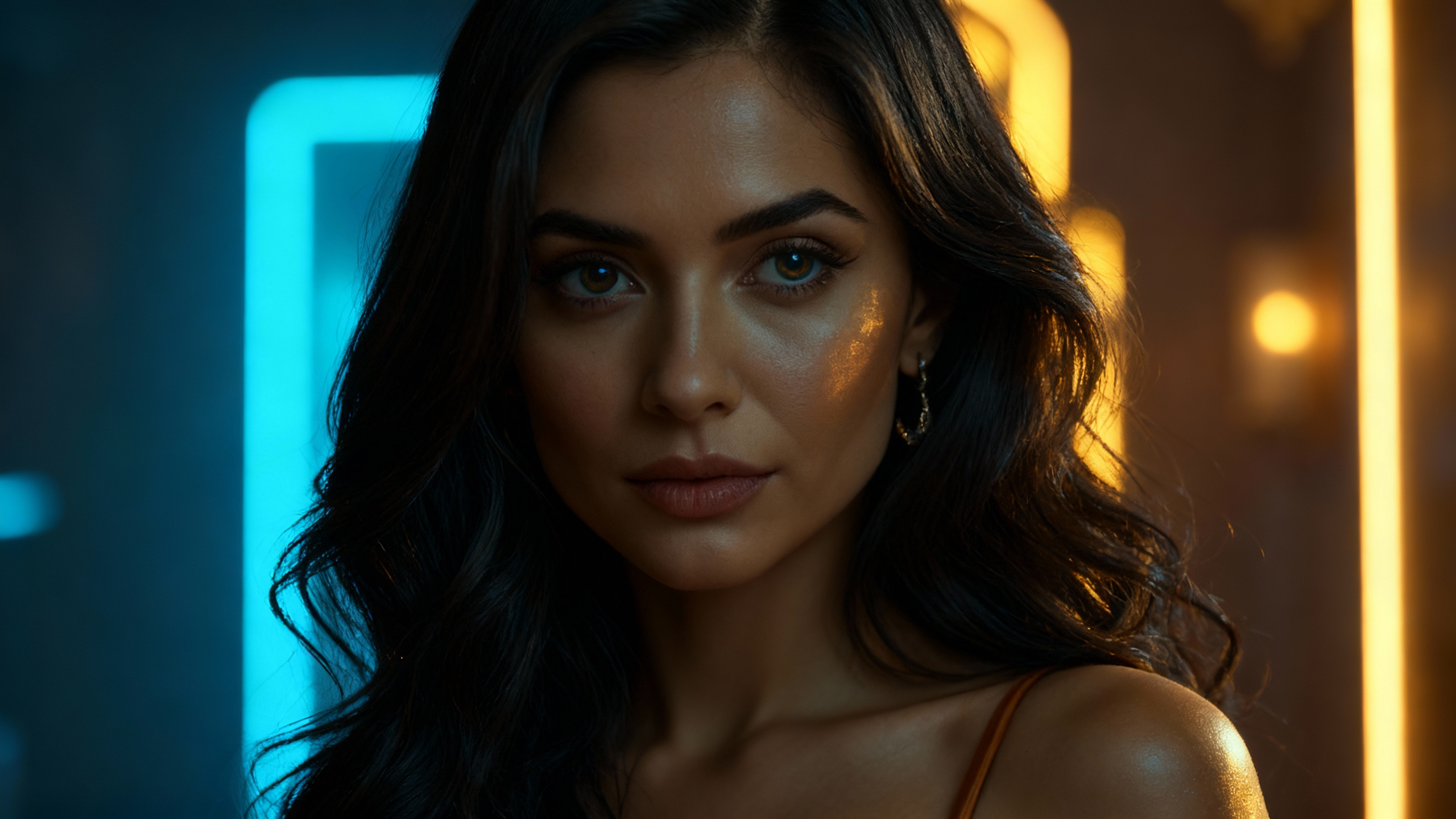 MΛΛYΛ NOIR - ethereal artist in blue-toned cinematic atmosphere